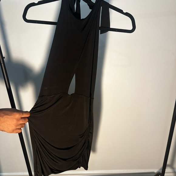 Lucy In The Sky Bodycon Peek A Boo Halter Dress - Picture 3 of 5